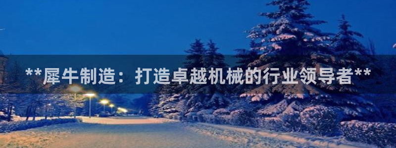 彩神V集团有限公司：**犀牛制造：打造卓越机械的行业领导者*