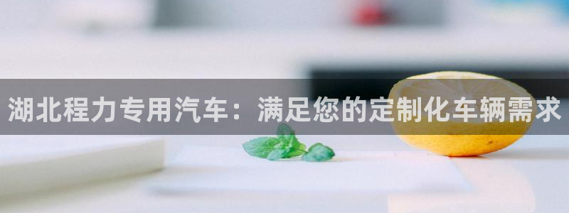 彩神v网赌软件下载：湖北程力专用汽车：满足您的定制化车辆需求