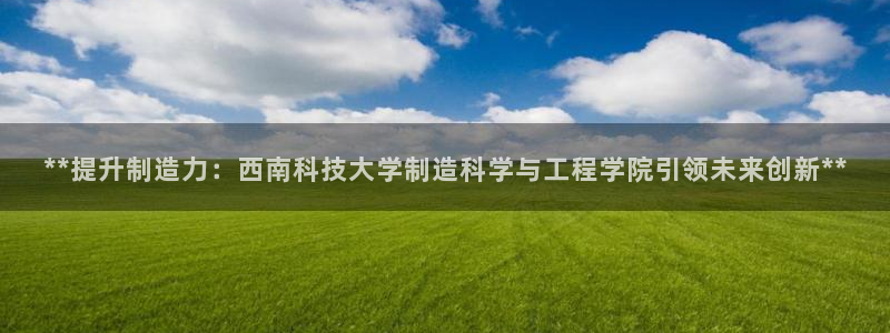 彩神8是正规平台吗是正品吗：**提升制造力：西南科技大学制造科学与工程学院引领未来创新**