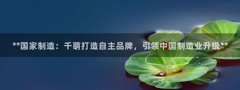 彩神v8官网版：**国家制造：千萌打造自主品牌，引领中国制造