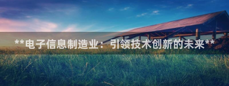 彩神8是正规平台吗安全吗：**电子信息制造业：引领技术创新的