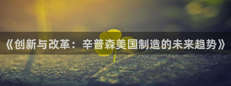 大发彩神争：《创新与改革：辛普森美国制造的未来趋势》