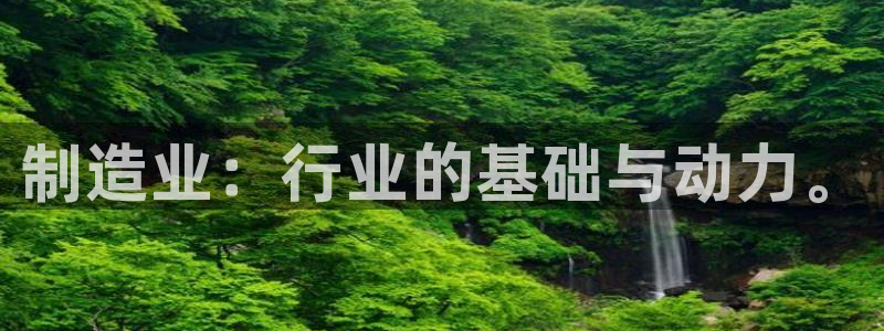 v彩神88iii：制造业：行业的基础与动力。