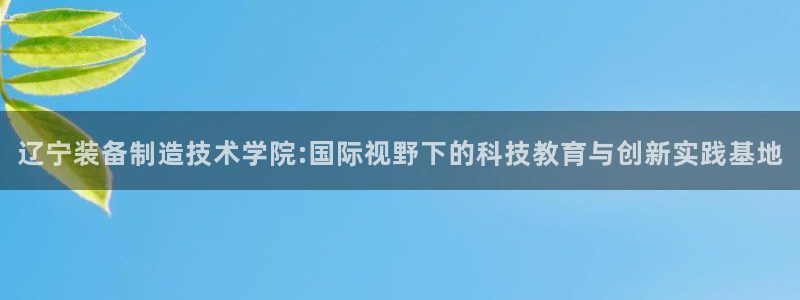 彩神8购彩-购彩大厅：辽宁装备制造技术学院:国际视野下的科技