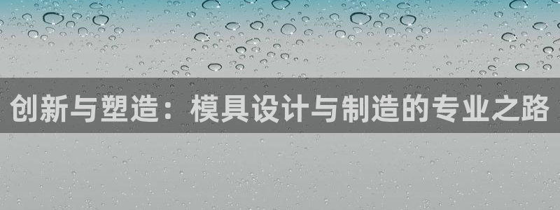 彩神v8几个版本：创新与塑造：模具设计与制造的专业之路